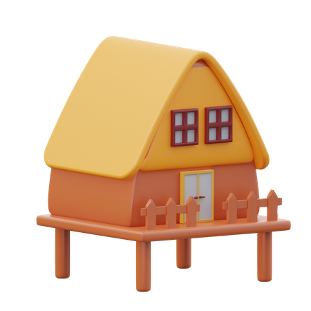 Cabane  3D Icon