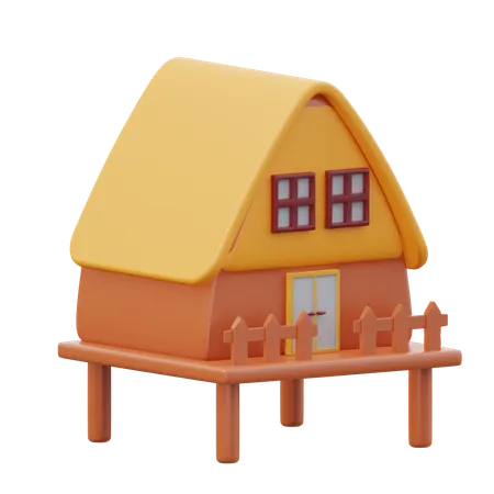 Cabane  3D Icon