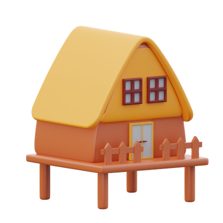 Cabane  3D Icon