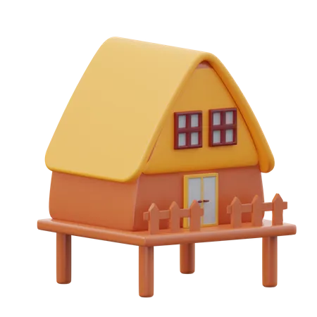 Cabane  3D Icon