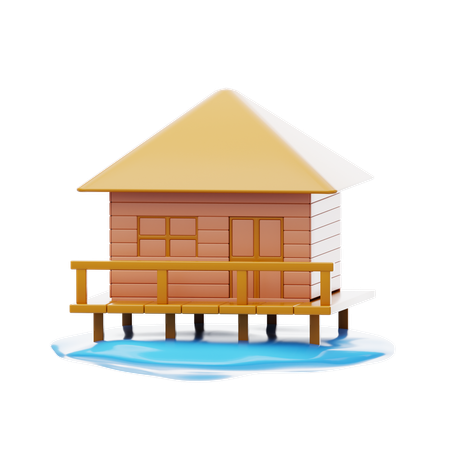 Cabane de plage  3D Icon