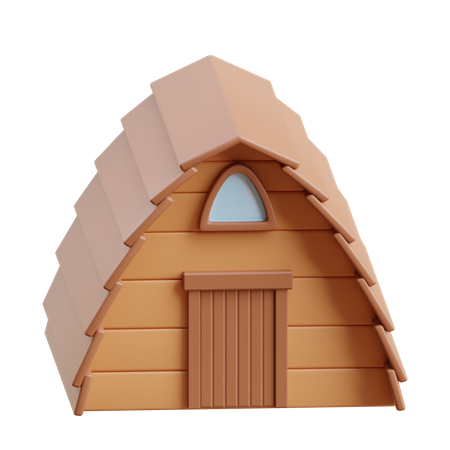 Cabane en bois  3D Icon