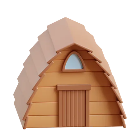 Cabane en bois  3D Icon