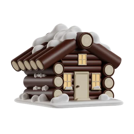 Cabane en rondins  3D Icon