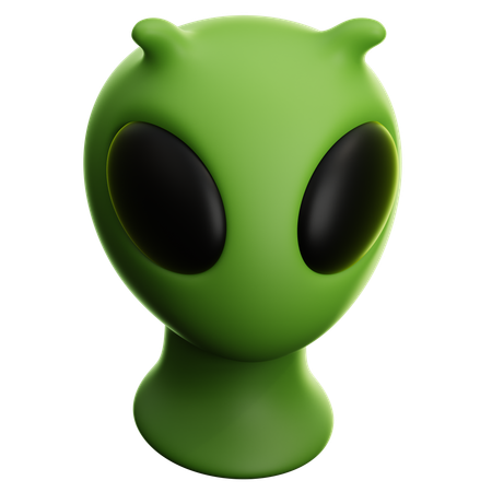 Cabeça alienígena  3D Icon