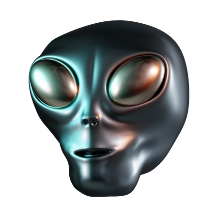 Cabeça alienígena  3D Icon