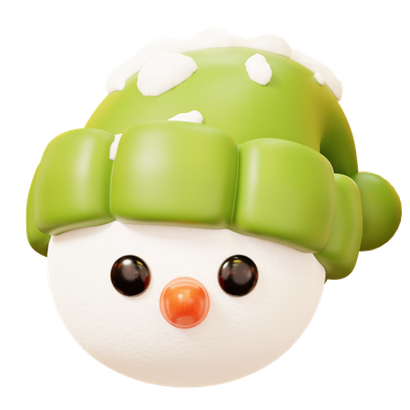 Cabeça de boneco de neve  3D Icon