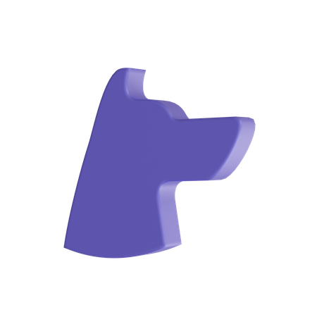 Cabeça de cachorro  3D Icon