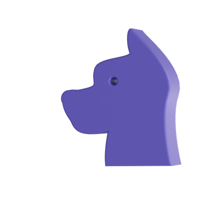 Cabeça de cachorro  3D Icon