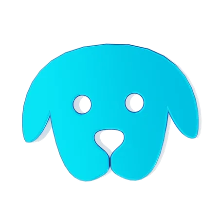 Cabeça de cachorro  3D Icon