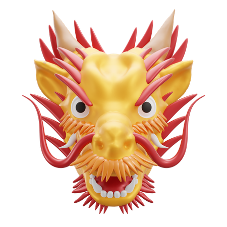 Cabeça de dragão chinesa  3D Icon