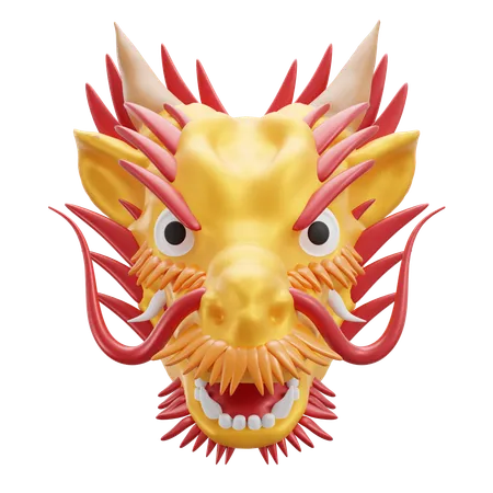 Cabeça de dragão chinesa  3D Icon