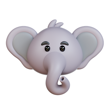 Cabeça de elefante  3D Icon