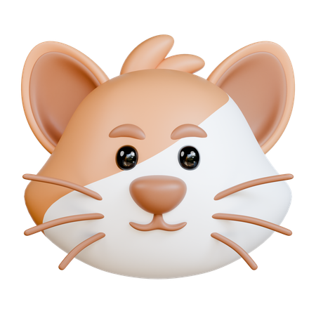 Cabeça de gato  3D Icon