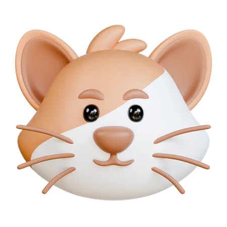 Cabeça de gato  3D Icon