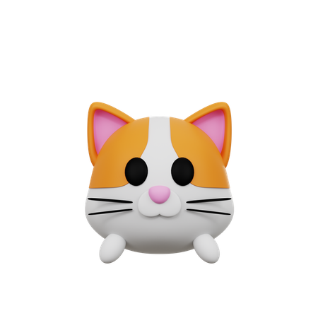 Cabeça de gato fofa  3D Icon