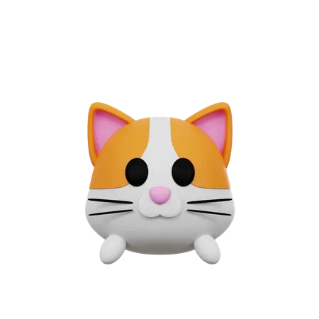 Cabeça de gato fofa  3D Icon
