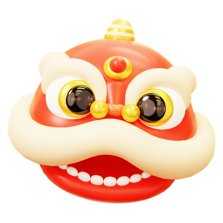 Cabeça de leão chinês  3D Icon