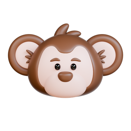 Cabeça de Macaco  3D Icon