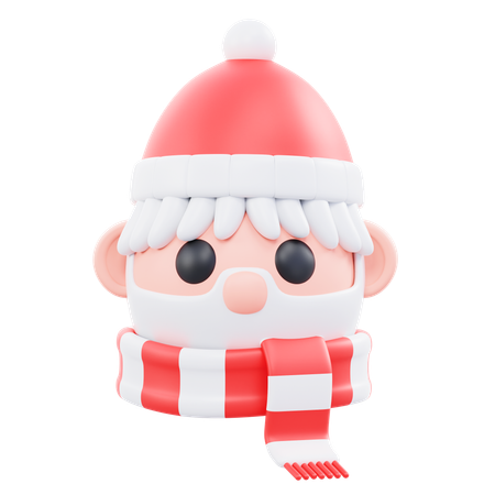 Cabeça de papai noel  3D Icon