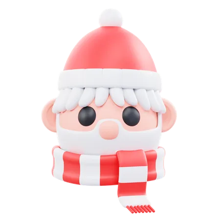 Cabeça de papai noel  3D Icon