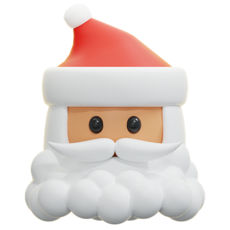 Cabeça de papai noel  3D Icon