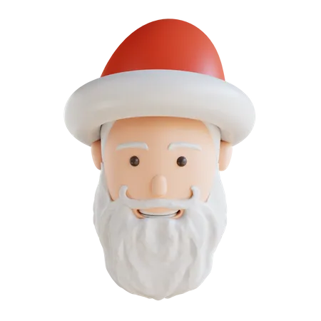 Cabeça de papai noel  3D Icon