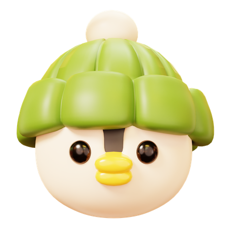 Cabeça de Pinguim de Natal  3D Icon