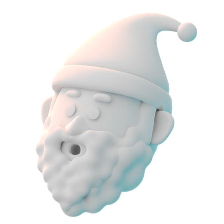 Cabeça de Papai Noel  3D Icon