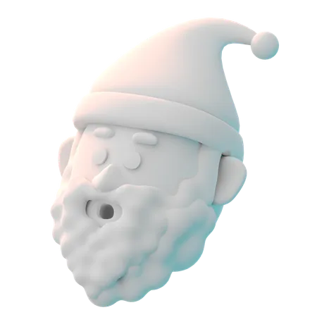 Cabeça de Papai Noel  3D Icon