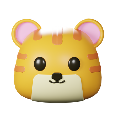 Cabeça de tigre  3D Icon