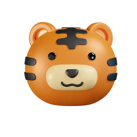 Linda cabeça de tigre  3D Icon