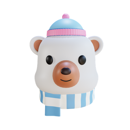 Cabeça de urso com deve  3D Icon