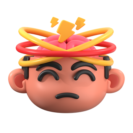 Cabeça pensando demais  3D Icon