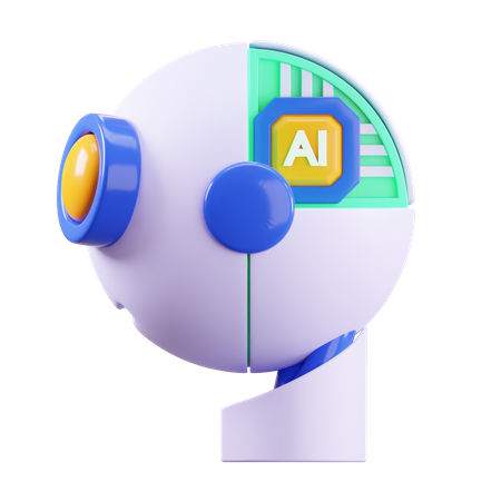 Cabeça de robô  3D Icon