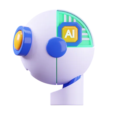 Cabeça de robô  3D Icon