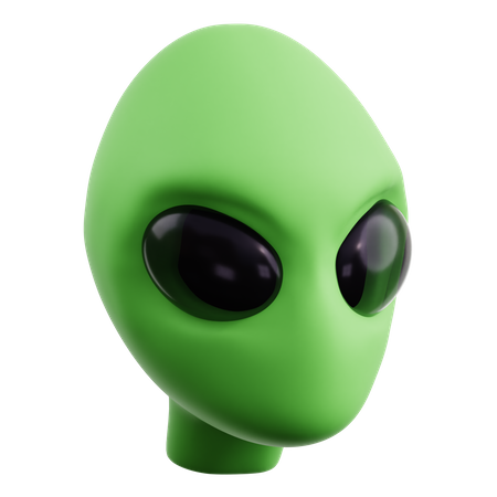 Cabeza alienígena  3D Icon
