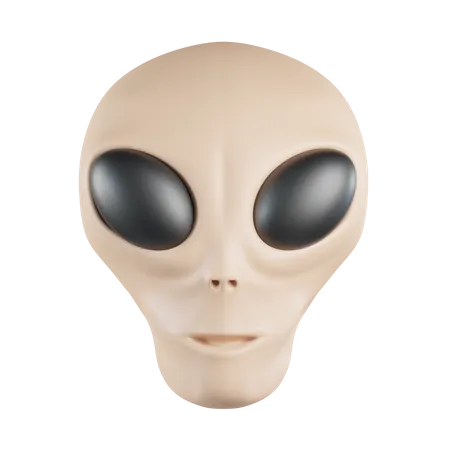 Cabeza alienígena  3D Icon