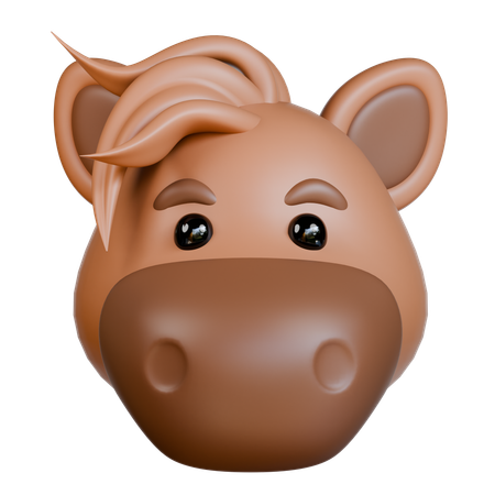 Cabeza de caballo  3D Icon