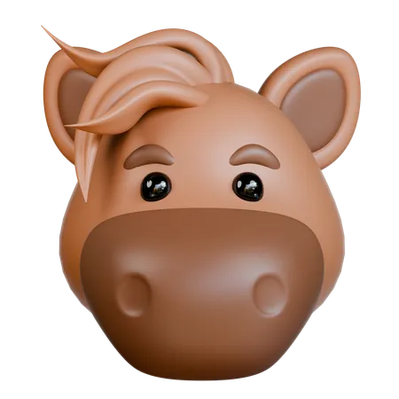 Cabeza de caballo  3D Icon