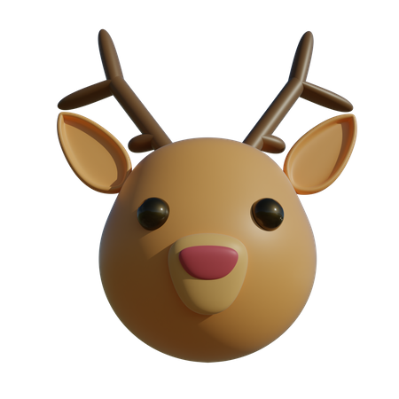 Cabeza de venado  3D Icon