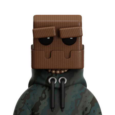 Cabeza de dama de cartón  3D Icon
