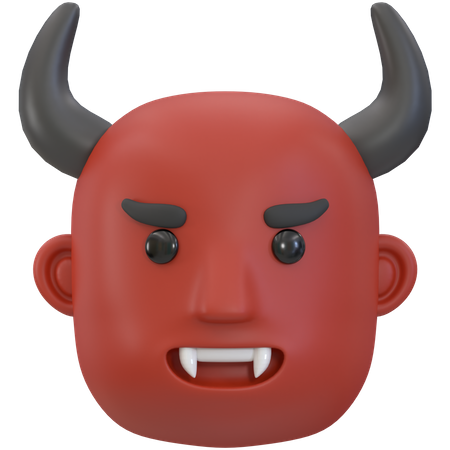 Cabeza de diablo  3D Icon