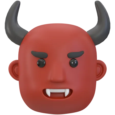Cabeza de diablo  3D Icon