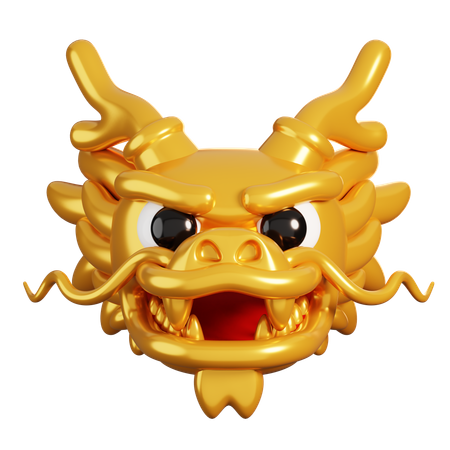 Cabeza de dragón chino  3D Icon