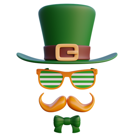 Cabeza de duende con sombrero  3D Icon