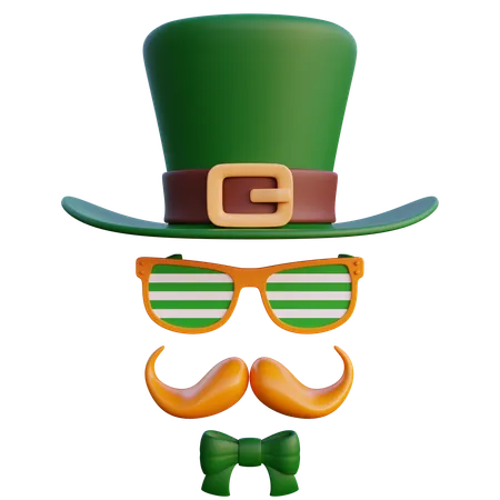 Cabeza de duende con sombrero  3D Icon