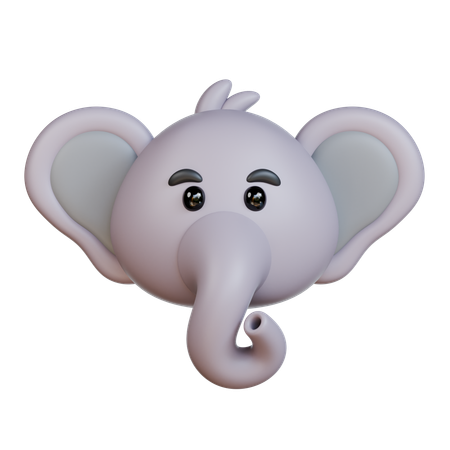 Cabeza de elefante  3D Icon