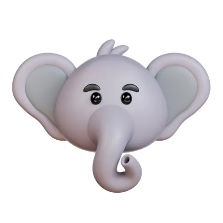 Cabeza de elefante  3D Icon