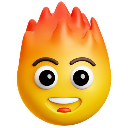 Cabeza de fuego  3D Icon